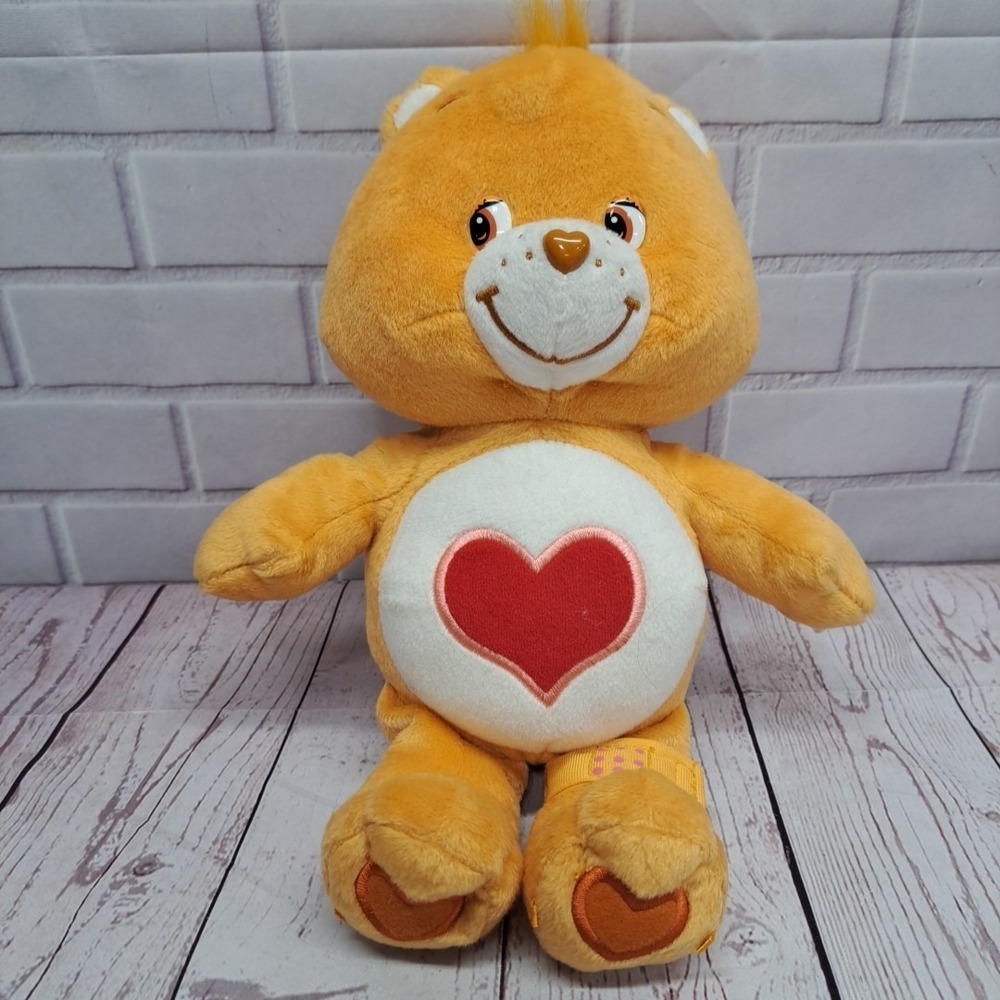 2004 Care Bear Tenderheart Talking Plush Interactive Buttons 12''